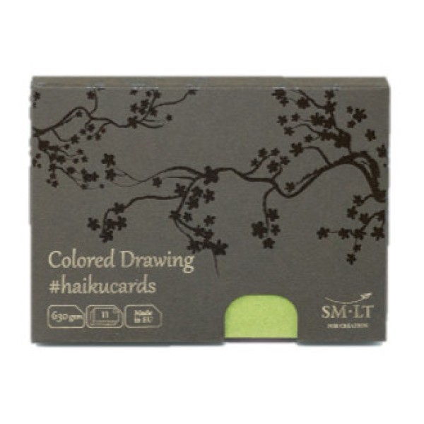Színes kártyák dobozban - SMLT Mixed colors haikucards - 630gr, 11 lapos, 14,7x10,6cm