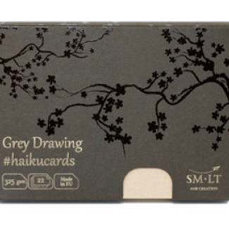 Szürke kártyák dobozban - SMLT Gray haikucards - 325gr, 22 lapos, 14,7x10,6cm