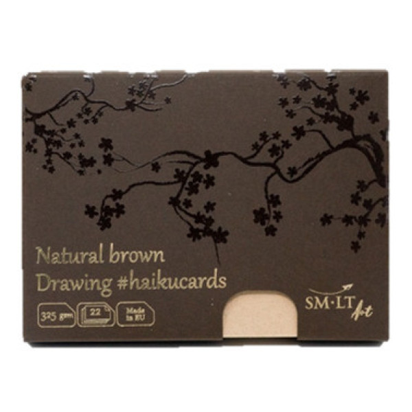 Natúr barna kártyák dobozban - SMLT Natural brown haikucards - 325gr, 22 lapos, 14,7x10,6cm Natúr barna kártyák dobozban - SMLT Natural brown haikucards - 325gr, 22 lapos, 14,7x10,6cm