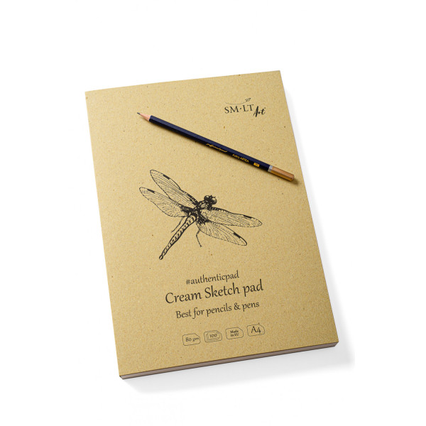 Vázlattömb - SMLT Sketch Pad Cream Authenticpad - Krémszínű, 80gr, 100 lapos A4, ragasztott Vázlattömb - SMLT Sketch Pad Cream Authenticpad - Krémszínű, 80gr, 100 lapos A4, ragasztott
