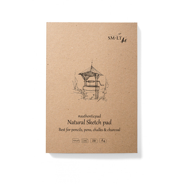 Vázlattömb - SMLT Sketch Pad Natural Authenticpad - 100 gr 100 lapos A4, ragasztott Vázlattömb - SMLT Sketch Pad Natural Authenticpad - 100 gr 100 lapos A4, ragasztott
