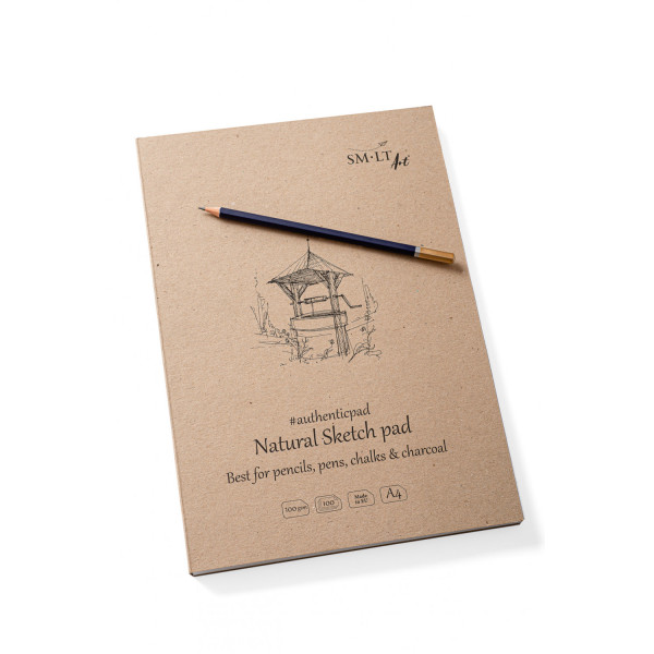 Vázlattömb - SMLT Sketch Pad Natural Authenticpad - 100 gr 100 lapos A4, ragasztott Vázlattömb - SMLT Sketch Pad Natural Authenticpad - 100 gr 100 lapos A4, ragasztott