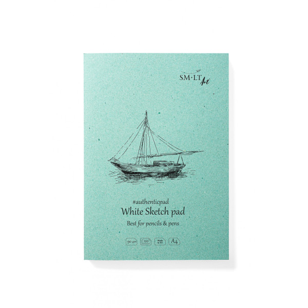 Vázlattömb - SMLT Sketch Pad White Authenticpad - Fehér, 90gr, 120 lapos A4, ragasztott Vázlattömb - SMLT Sketch Pad White Authenticpad - Fehér, 90gr, 120 lapos A4, ragasztott