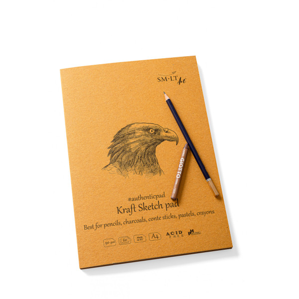 Vázlattömb - SMLT Sketch Pad Authenticpad - Kraft 90gr, 60 lapos A4, ragasztott Vázlattömb - SMLT Sketch Pad Authenticpad - Kraft 90gr, 60 lapos A4, ragasztott