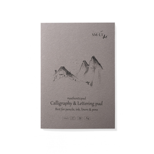 Kalligráfiatömb - SMLT Authenticpad Calligraphy & Lettering, 100g, 50 lapos A4, ragasztott Kalligráfiatömb - SMLT Authenticpad Calligraphy & Lettering, 100g, 50 lapos A4, ragasztott