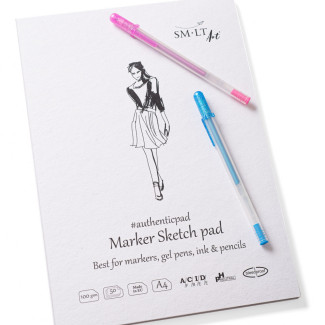 Markertömb - SMLT Marker Sketch Pad Authenticpad, 100gr 50 lapos A4, ragasztott Markertömb - SMLT Marker Sketch Pad Authenticpad, 100gr 50 lapos A4, ragasztott