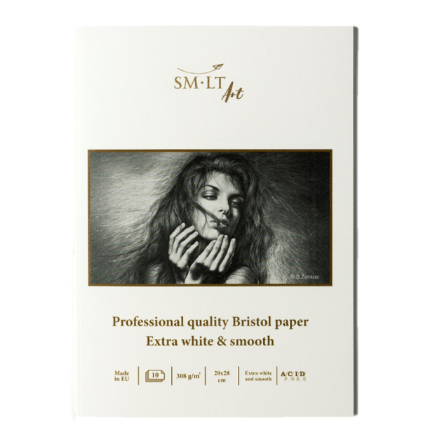 SMLTArt Professional Bristol rajztömb, 308g 10 lapos, 28x20 cm, varrott SMLTArt Professional Bristol rajztömb, 308g 10 lapos, 28x20 cm, varrott