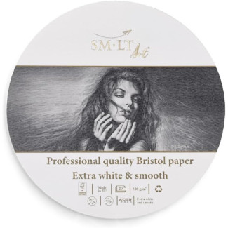 Bristol rajzkarton kör alakú - SMLT Bristol PRO - 308gr, 16 cm átmérő, 20 ív / csomag