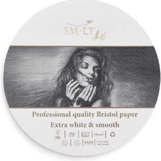 Bristol rajzkarton kör alakú - SMLT Bristol PRO - 308gr, 16 cm átmérő, 20 ív / csomag