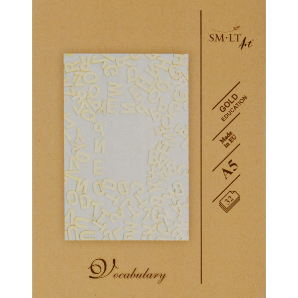 SMLT GOLD Szótárfüzet, vonalas - 80g, 36 lapos - 205x165 mm