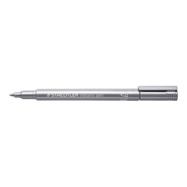 Ezüst Dekormarker, 1-2 mm, kúpos - STAEDTLER 8323 Ezüst
