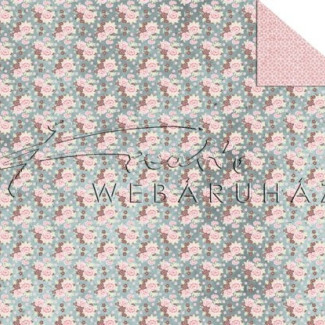 Kétoldalas mintás karton - Apró rózsák mintás karton, 29,5x20cm