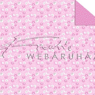 Kétoldalas mintás karton - Babaváró, rózsaszín Csiga-biga mintás Karton, 1 lap