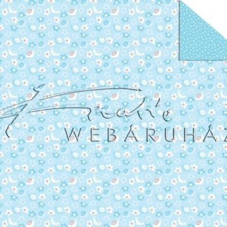 Kétoldalas mintás karton - Babaváró, kék Csiga-biga mintás karton, 1 lap