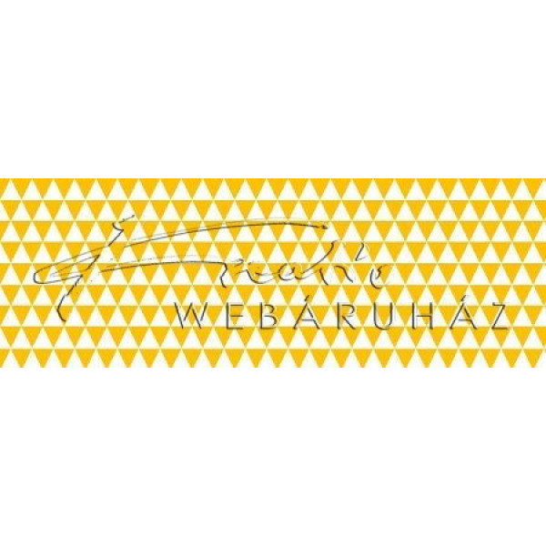 Happy Papír kétoldalas - Sárga-fehér, geometrikus háromszögek mintás karton 29,5x20cm, 1 lap