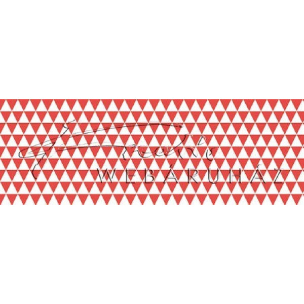 Happy Papír kétoldalas - piros-fehér, geometrikus háromszögek mintás karton 29,5x20cm, 1 lap Happy Papír kétoldalas - piros-fehér, geometrikus háromszögek mintás karton 29,5x20cm, 1 lap