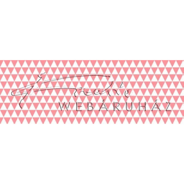 Happy Papír kétoldalas - Pink -fehér, geometrikus háromszögek mintás karton 29,5x20cm, 1 lap