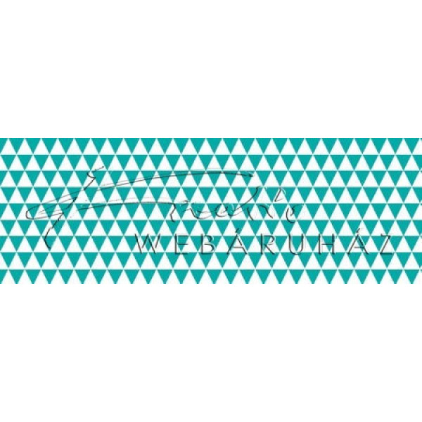 Happy Papír kétoldalas - Türkizkék-fehér, geometrikus háromszögek mintás karton 29,5x20cm, 1 lap Happy Papír kétoldalas - Türkizkék-fehér, geometrikus háromszögek mintás karton 29,5x20cm, 1 lap