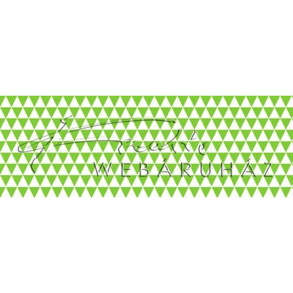 Happy Papír kétoldalas - Zöld-fehér, geometrikus háromszögek mintás karton 29,5x20cm, 1 lap