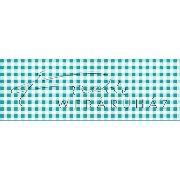 Happy Papír kétoldalas - Kockás, türkizkék karton, 29,5x20cm, 1 lap