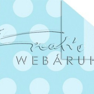 Happy Papír kétoldalas - Halványkék Polka pöttyös és csíkos mintás karton, A4, 1 lap