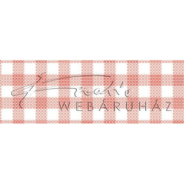 Happy Papír kétoldalas - "Kockás terítő", rubinpiros nagykocka mintás karton, 29,5x20cm, 1 lap