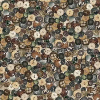 Kétoldalas mintás karton - Gombok, a Nagyi gombjai, mintás, Karton 1 lap