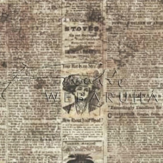 Kétoldalas mintás karton - Vintage újságpapír mintás, karton 29,5x20cm