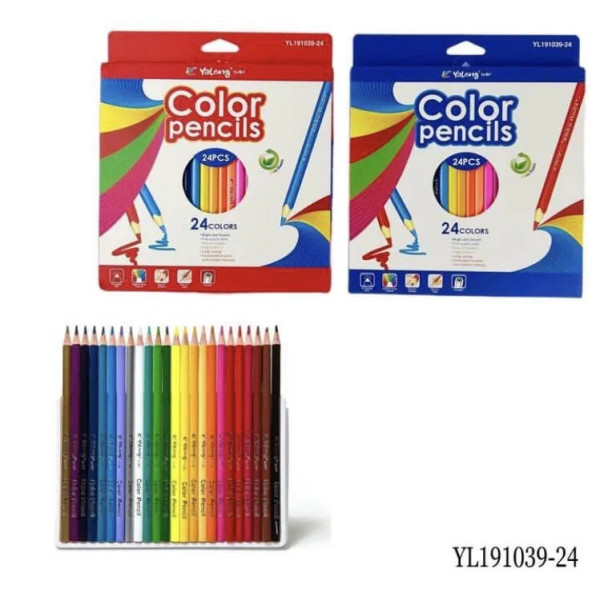 Színesceruza YALONG 12 db Hatszögletű színesceruza készlet