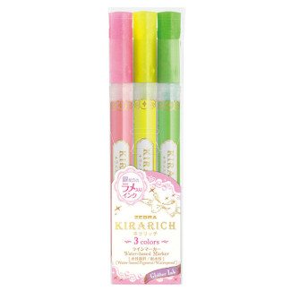 Zebra Mildliner Szövegkiemelő - Csillámos Szett - 3 db-os készlet