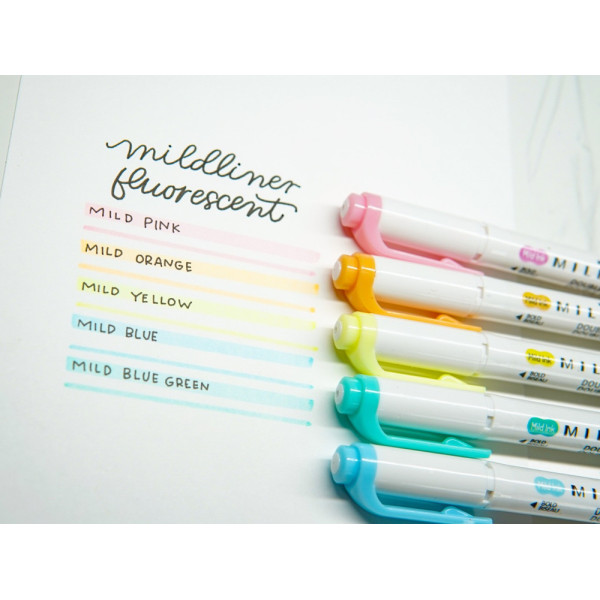 Zebra Mildliner Szövegkiemelő Szett - 5 db-os Fluoreszkáló készlet Zebra Mildliner Szövegkiemelő Szett - 5 db-os Fluoreszkáló készlet