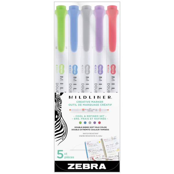 Zebra Mildliner Szövegkiemelő Szett - Cool & Refined - 5 db-os készlet Zebra Mildliner Szövegkiemelő Szett - Cool & Refined - 5 db-os készlet