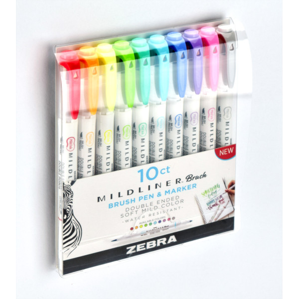 Zebra Mildliner Szövegkiemelő Szett - Kétvégű - 10 db-os készlet (Fluoreszkáló és Cool együtt) Zebra Mildliner Szövegkiemelő Szett - Kétvégű - 10 db-os készlet (Fluoreszkáló és Cool együtt)