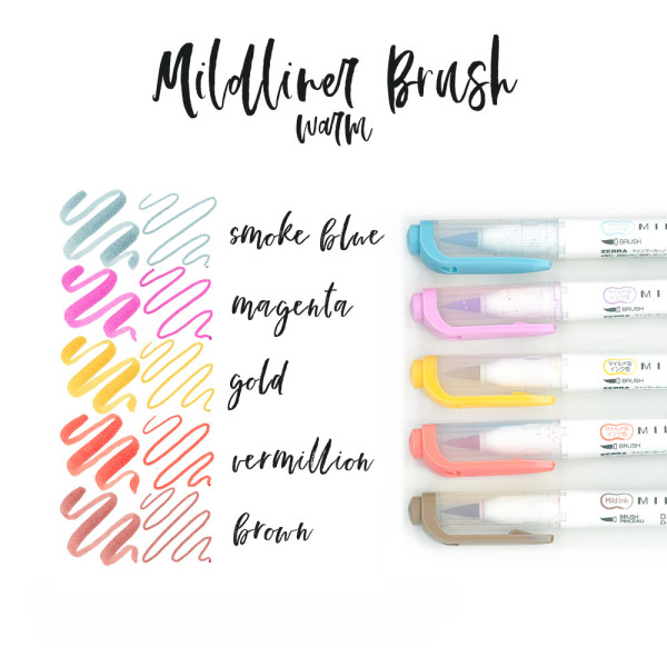 Zebra Mildliner Szövegkiemelő Szett - Ecsetvégű, Meleg színek - 5 db-os készlet Zebra Mildliner Szövegkiemelő Szett - Ecsetvégű, Meleg színek - 5 db-os készlet