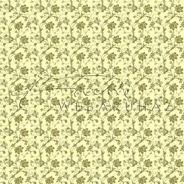 Design Papír - Óarany virágos - cream színű gyöngyház fényű papír 120gr