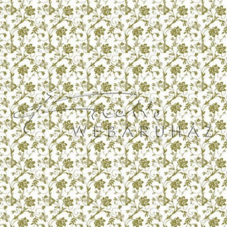 Design Papír - Óarany virágos - fehér színű, gyöngyház fényű papír 120gr