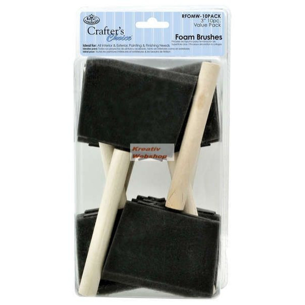 Szivacsecset - 10db-os széles szivacsecset készlet