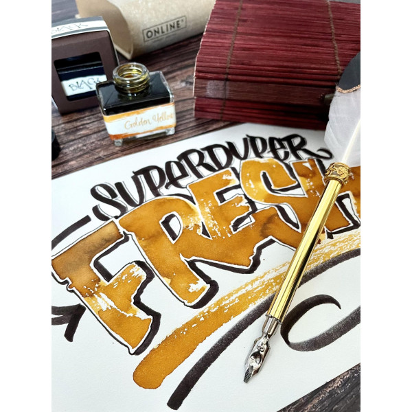 Calligraphy Feather Dip Pen - Lúdtoll, 1,5mm - Kifutó termék