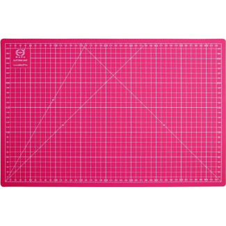 Vágóalátét - öngyógyuló vágólap, centiméteres beosztással, Magenta színű - DAFA - A4-es méret, 30x22 cm, 3 mm vastag