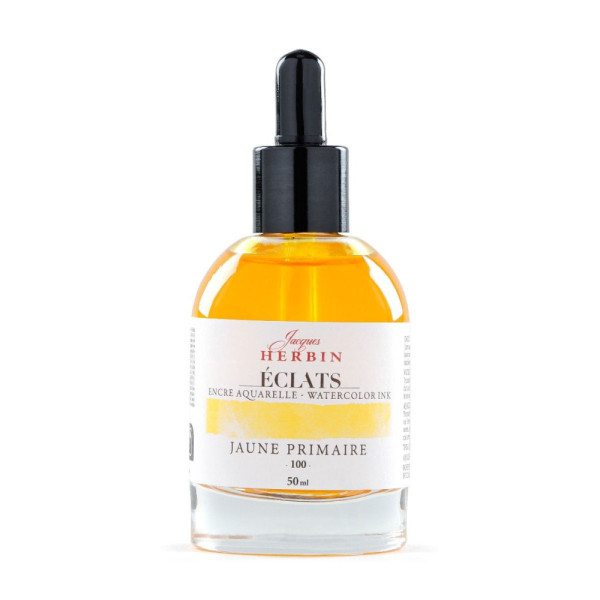 Akvarell művésztinta, 50 ml - Jacques Herbin Éclats Fine Art Ink - Sárga