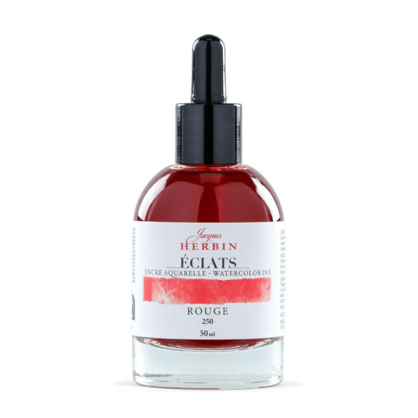 Akvarell művésztinta, 50 ml - Jacques Herbin Éclats Fine Art Ink - Vörös