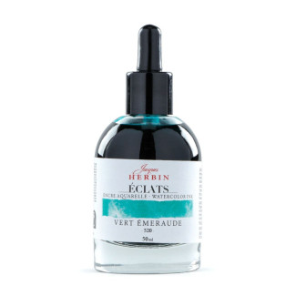 Akvarell művésztinta, 50 ml - Jacques Herbin Éclats Fine Art Ink - Smaragd Zöld