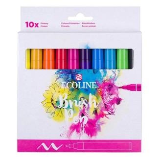 TALENS, ECOLINE BRUSH PEN ECSETFILC KÉSZLET - 10 DB