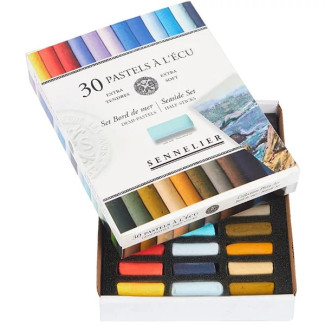 SENNELIER PORPASZTELL KRÉTAKÉSZLET - 30 DB 1/2 MÉRET,TENGERI TÁJKÉP