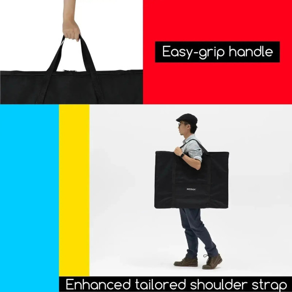 Portfolio táska, Nagyméretű - MEEDEN Studio Art Portfolio Case - Két rekeszes, egycipzáros - 78x58x5cm, Táskafüles, Nem vállszíjas