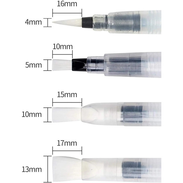 M-ART MEEDEN Utazó akvarell festékkészlet tölthető nyelű ecsettel - 42 színű készlet