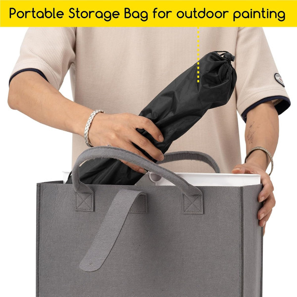 M-ART MEEDEN Professzionális, ultrakönnyű, tábori festőállvány, gyorsrögzítéssel, rögzíthető rajztáblával, 165 cm magas