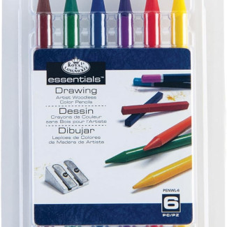 Színes tömör ceruzakészlet - Royal, 6 színű készlet
