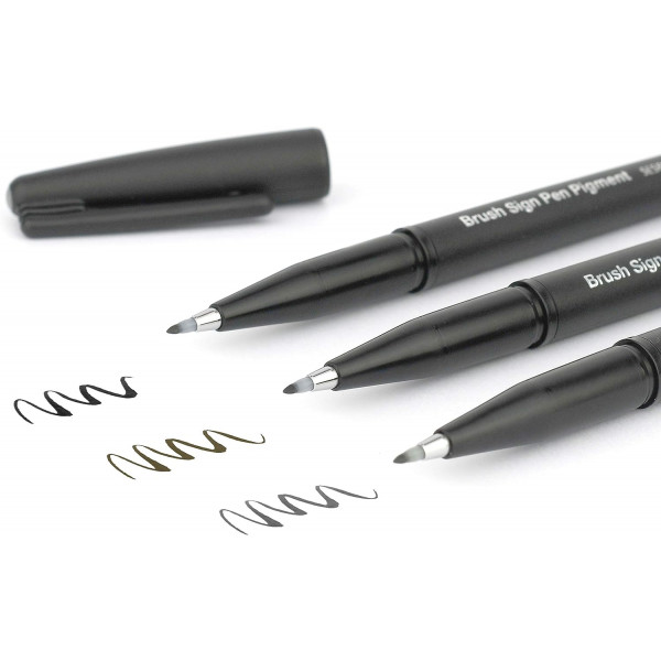 PENTEL BRUSH SIGN PEN-PIGMENTÁLT FEKETE