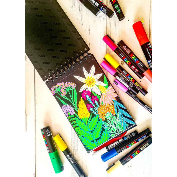 POSCA BLACKBOOK A5-48 LAP, HÁROM SZÍNŰ LAPPAL POSCA BLACKBOOK A5-48 LAP, HÁROM SZÍNŰ LAPPAL